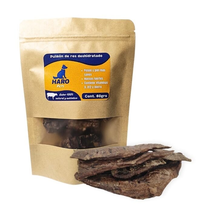 Pulmón de res deshidratado